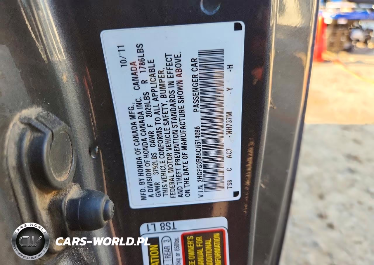 2012 Honda Civic Ex VIN:2HGFG3B85CH514096 - 13