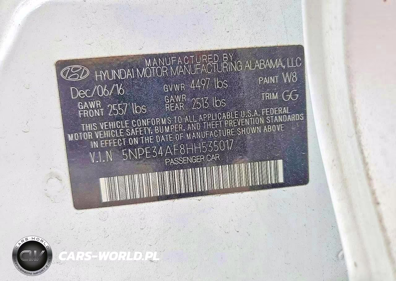 2017 Hyundai Sonata Sport VIN:5NPE34AF8HH535017 - 13