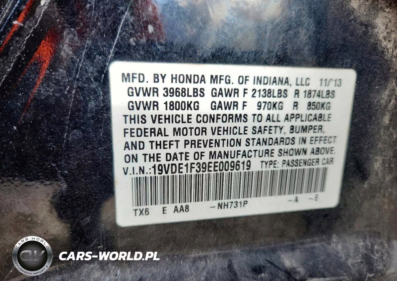 2014 Acura Ilx 20 VIN:19VDE1F39EE009619 - 12