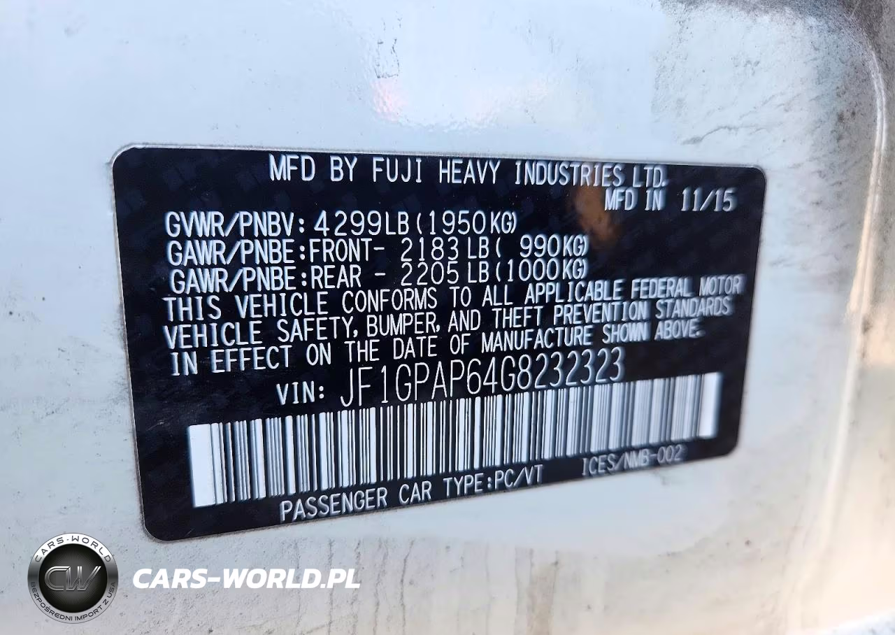 2016 Subaru Impreza Sport Premium VIN:JF1GPAP64G8232323 - 12