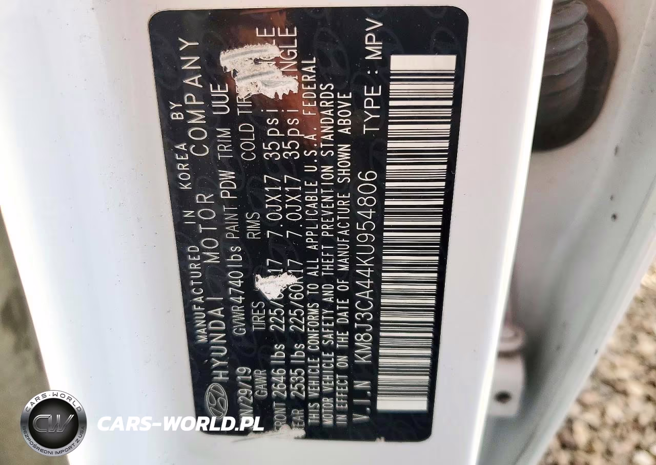 2019 Hyundai Tucson Se VIN:KM8J3CA44KU954806 - 13