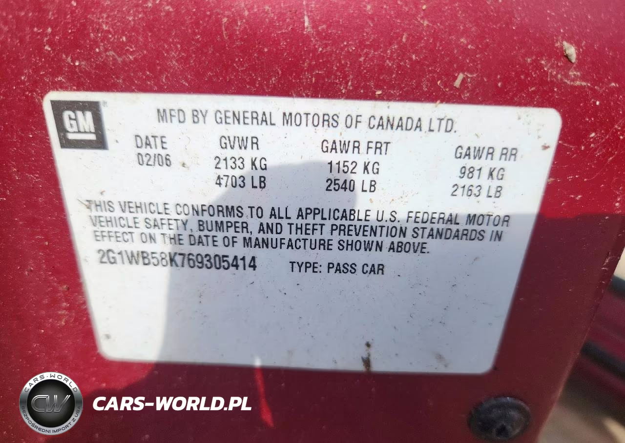 2006 Chevrolet Impala Ls VIN:2G1WB58K769305414 - 12