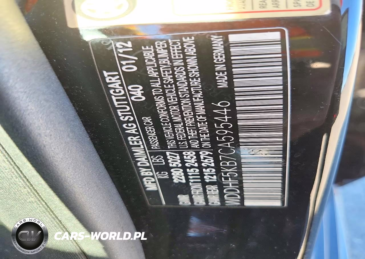 2012 Mercedes-Benz E 350 VIN:WDDHF5KB7CA595446 - 12