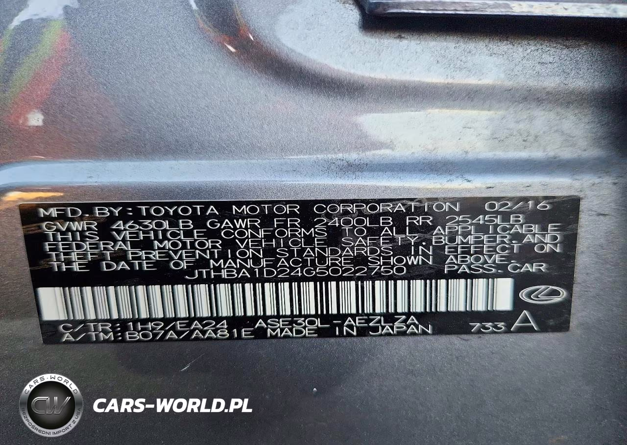 2016 Lexus Is 200T VIN:JTHBA1D24G5022750 - 12
