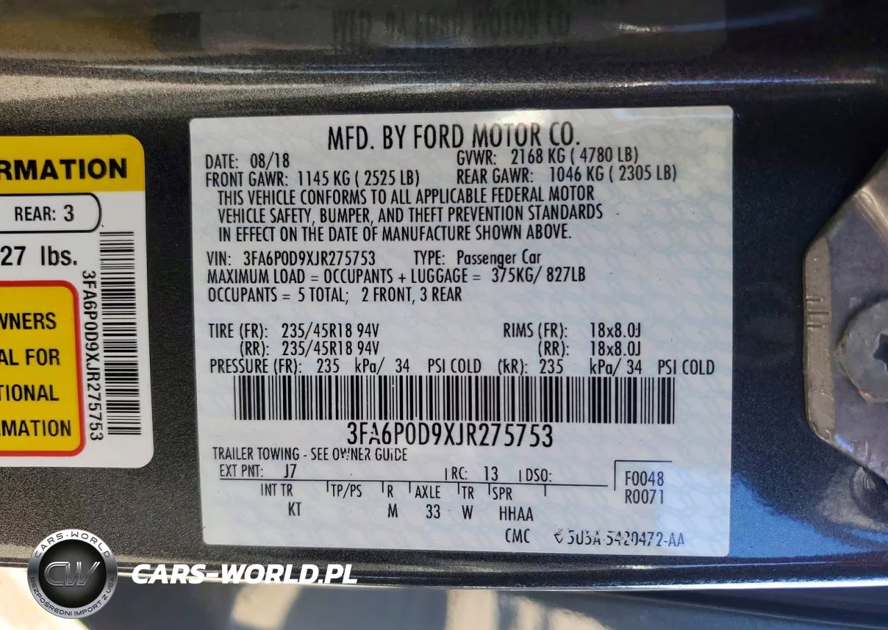 2018 Ford Fusion Titanium-Platinum VIN:3FA6P0D9XJR275753 - 12
