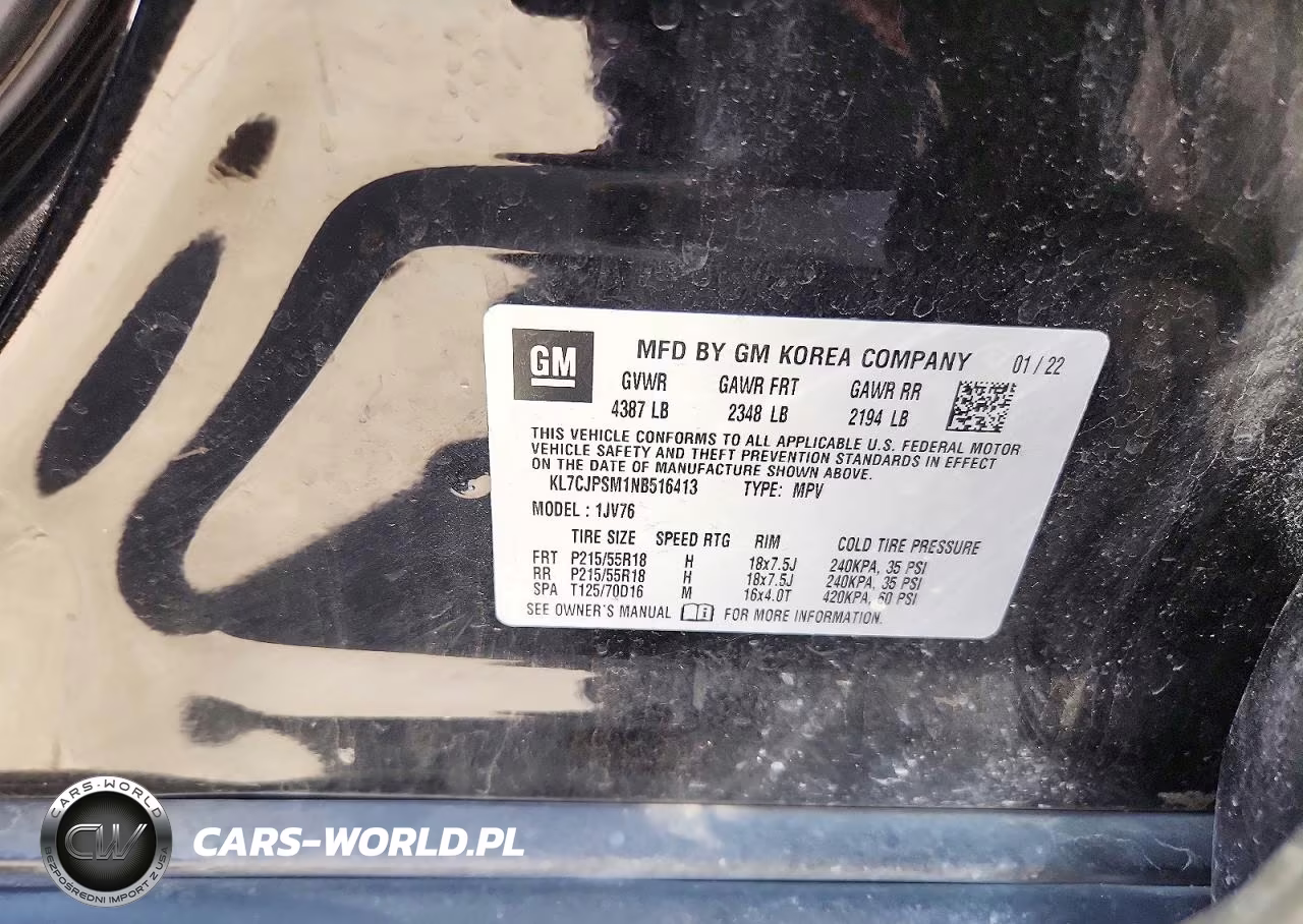 2022 Chevrolet Trax 1Lt VIN:KL7CJPSM1NB516413 - 13