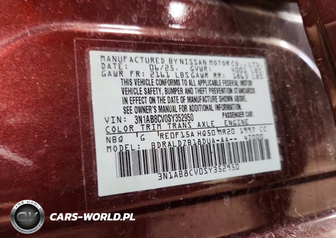 2025 Nissan Sentra Sv VIN:3N1AB8CV0SY352950 - 13