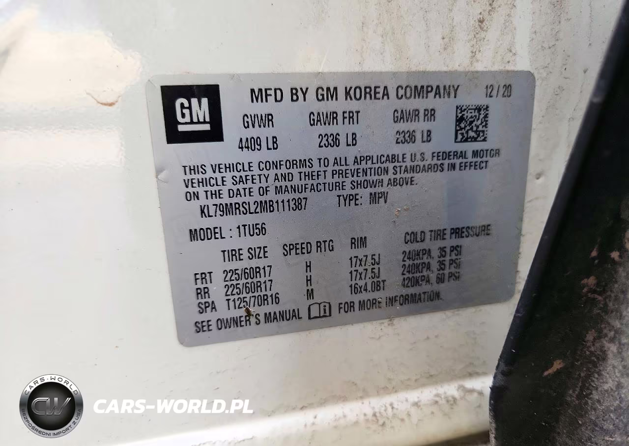 2021 Chevrolet Trailblazer Lt VIN:KL79MRSL2MB111387 - 13