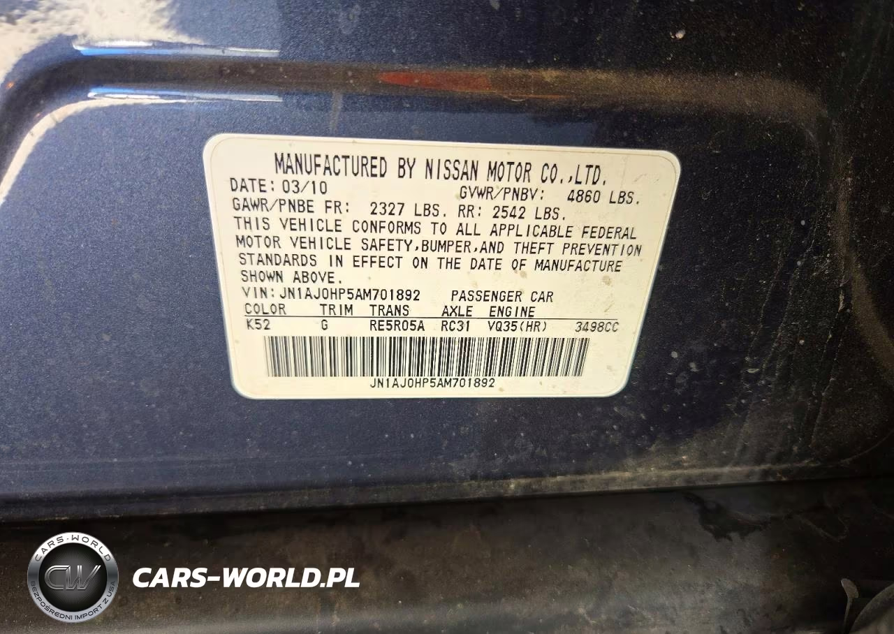 2010 Infiniti Ex35 Base VIN:JN1AJ0HP5AM701892 - 13