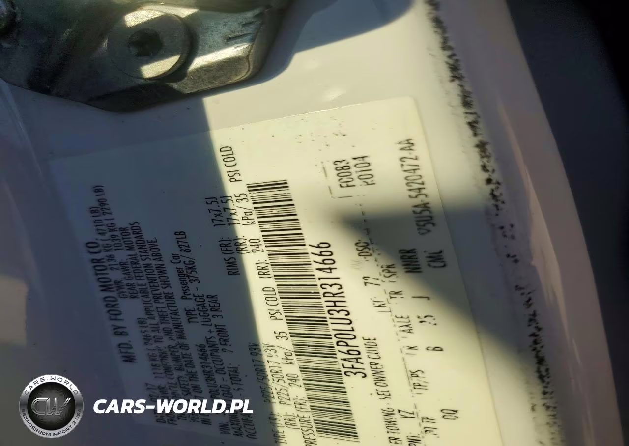 2017 Ford Fusion Se Hybrid VIN:3FA6P0LU3HR314666 - 12