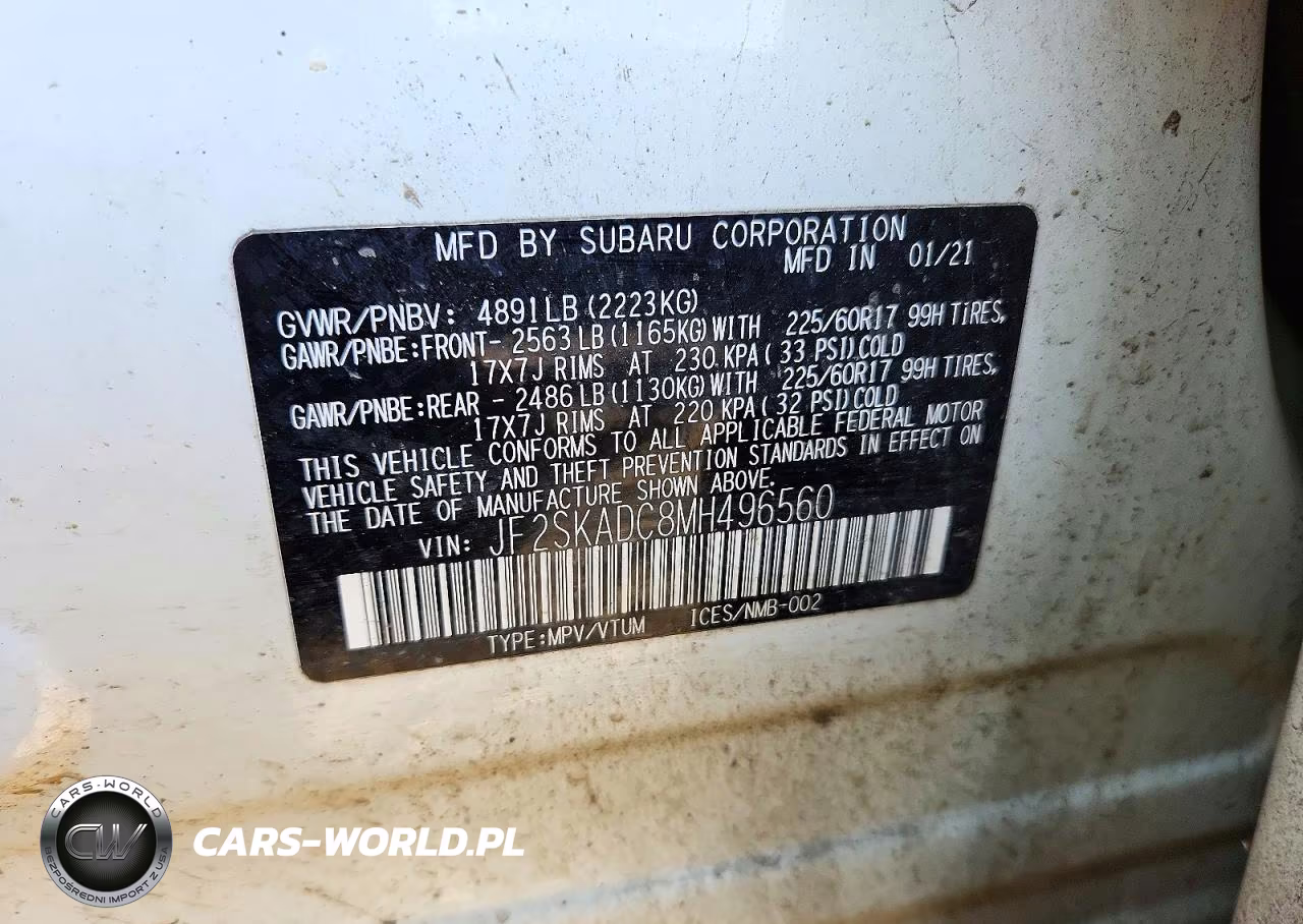 2021 Subaru Forester VIN:JF2SKADC8MH496560 - 13