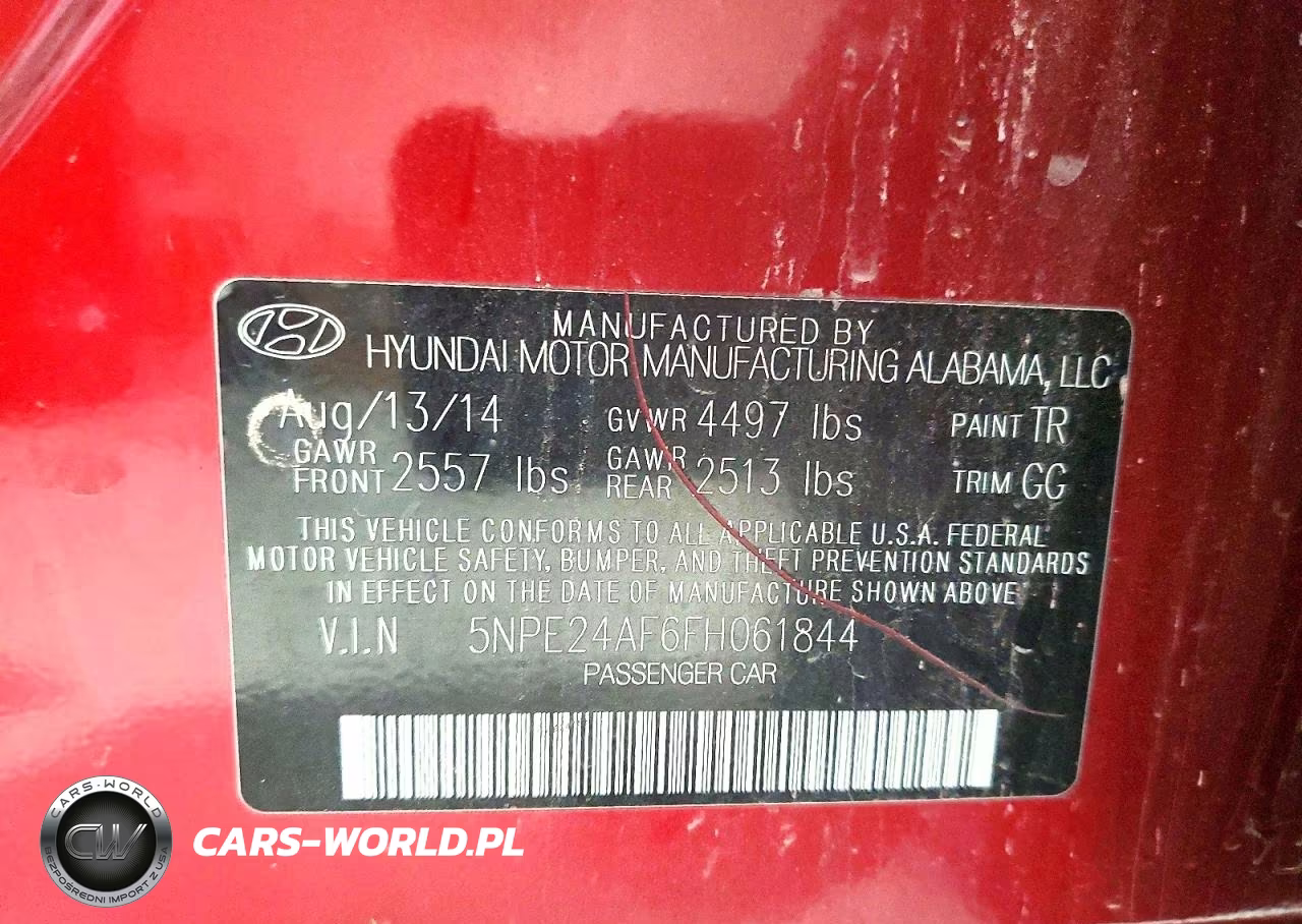 2015 Hyundai Sonata Se VIN:5NPE24AF6FH061844 - 12
