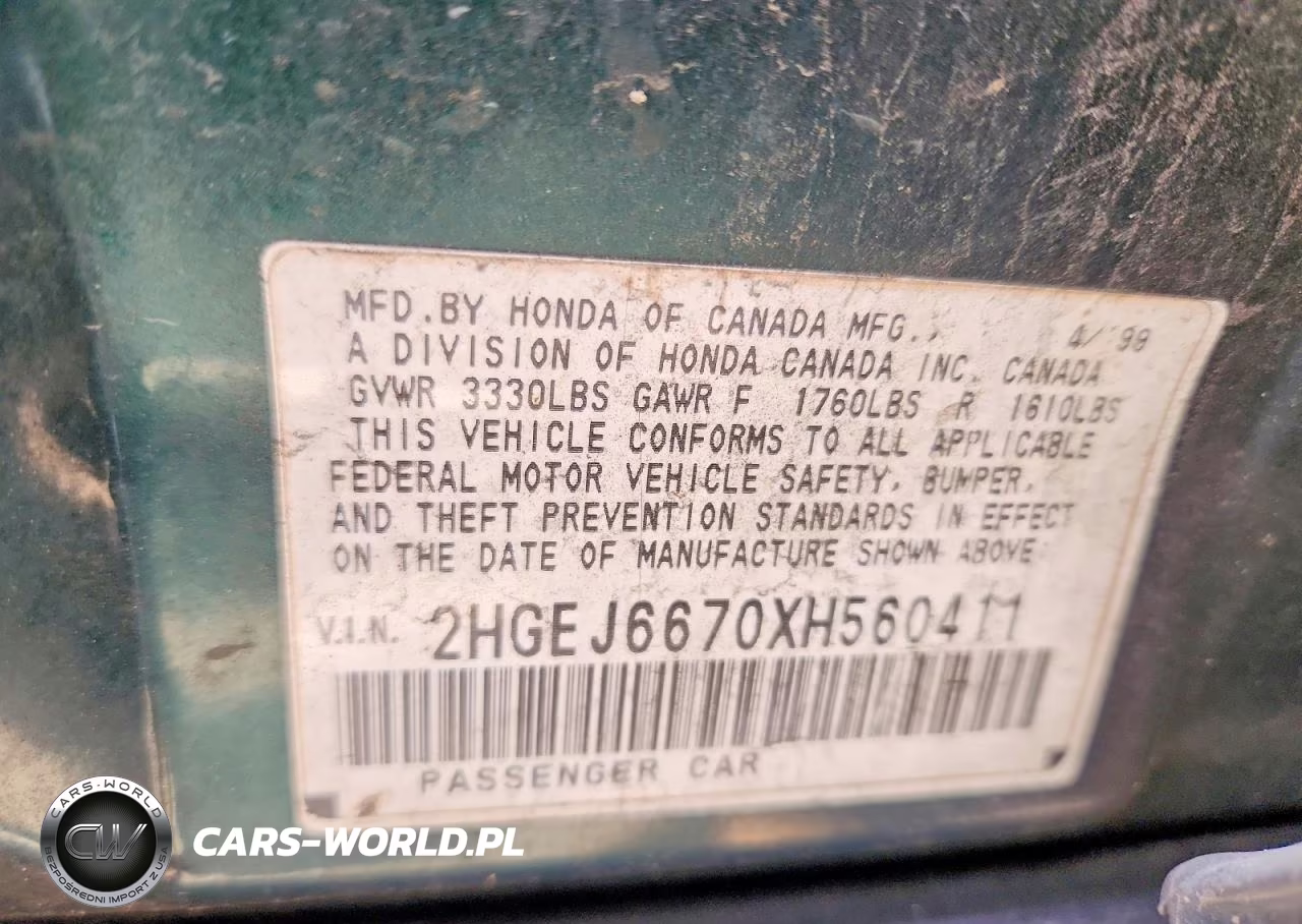 1999 Honda Civic Lx VIN:2HGEJ6670XH560411 - 13