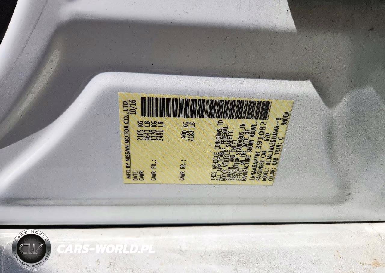 2017 Nissan Maxima 3.5 Sv VIN:1N4AA6AP7HC391082 - 12