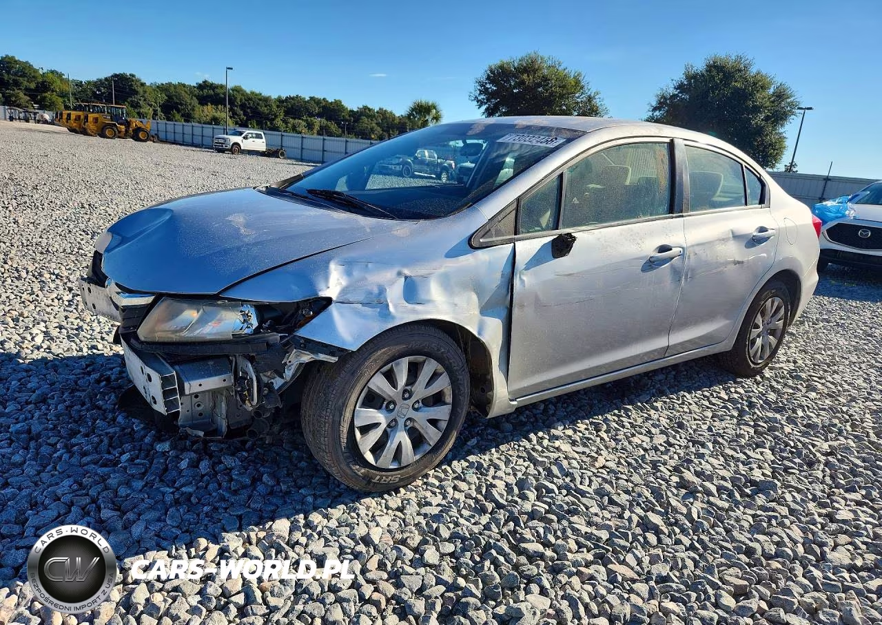 2012 Honda Civic Lx VIN:JHMFB2F58CS004873 - 1