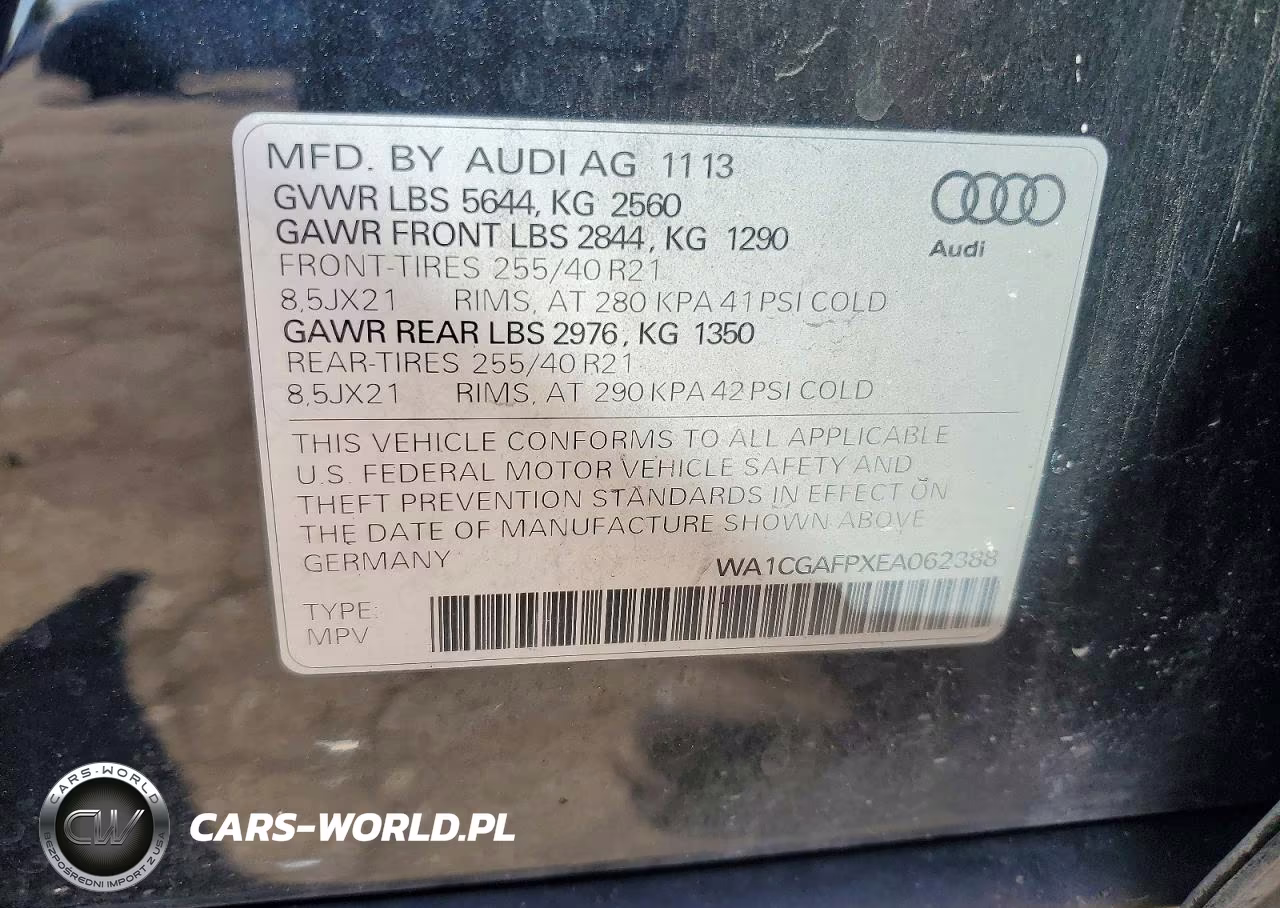 2014 Audi Sq5 Premium Plus VIN:WA1CGAFPXEA062388 - 12