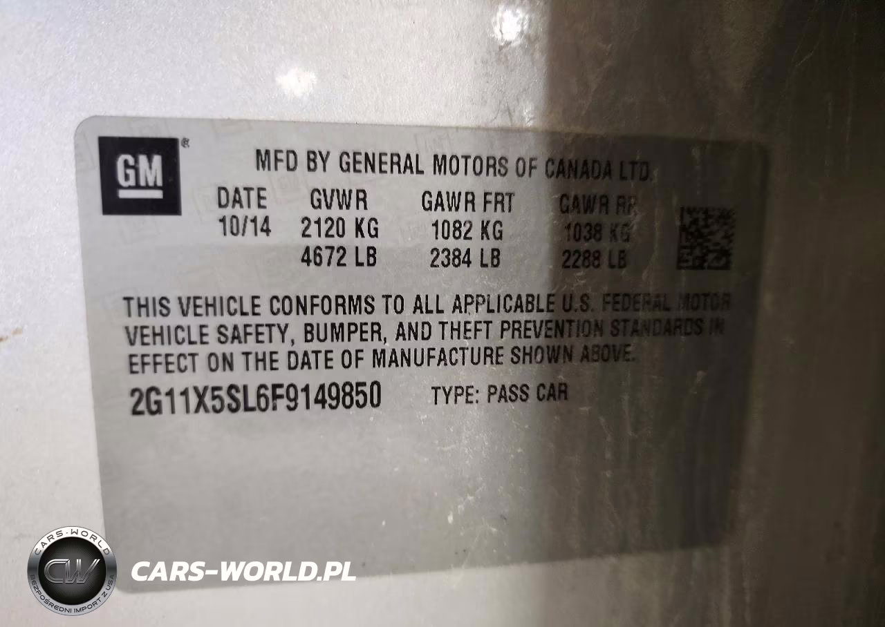2015 Chevrolet Impala Ls VIN:2G11X5SL6F9149850 - 12
