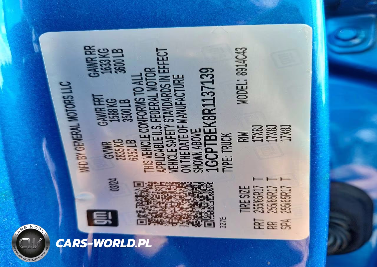 2024 Chevrolet Colorado VIN:1GCPTBEK8R1137139 - 12