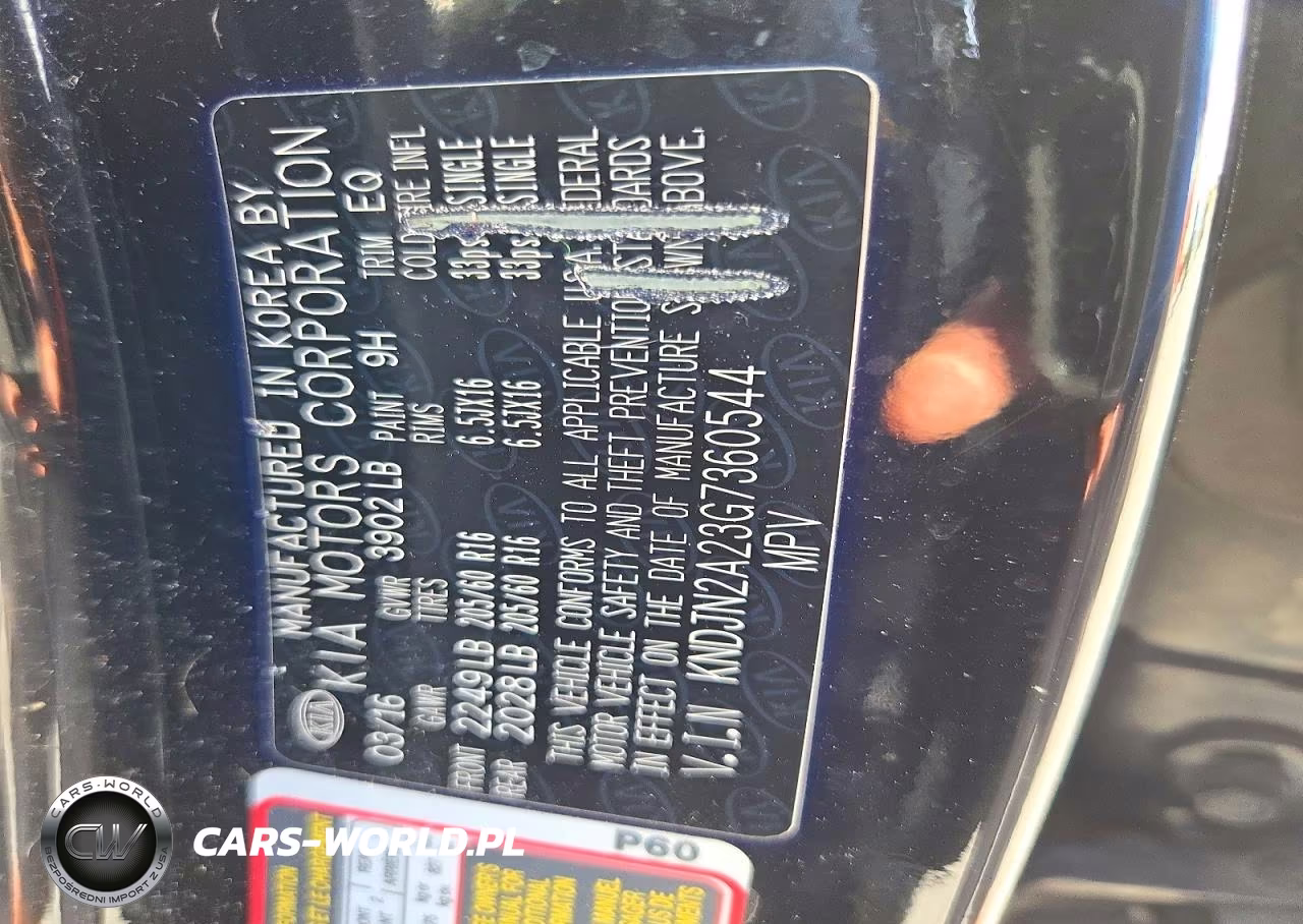 2016 Kia Soul Base VIN:KNDJN2A23G7360544 - 13
