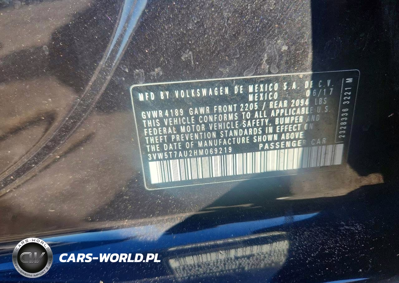 2017 Volkswagen Gti S VIN:3VW5T7AU2HM069219 - 13