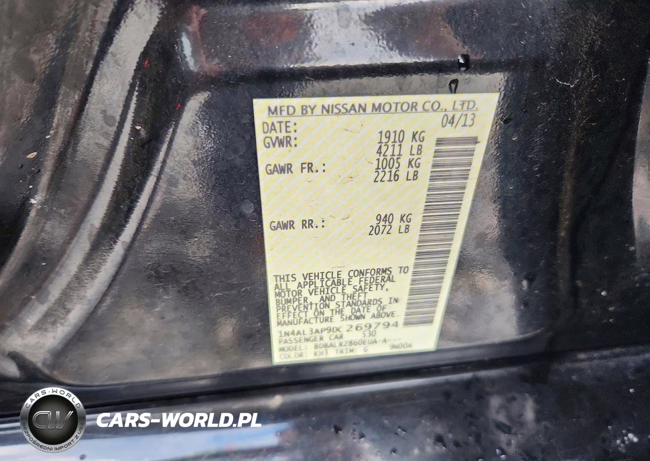 2013 Nissan Altima 2.5 VIN:1N4AL3AP9DC269794 - 12