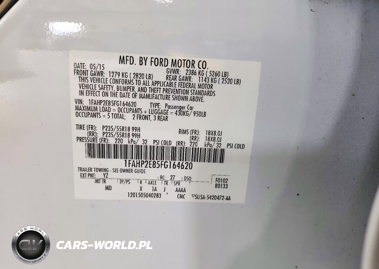 2015 Ford Taurus Sel VIN:1FAHP2E85FG164620 - 12