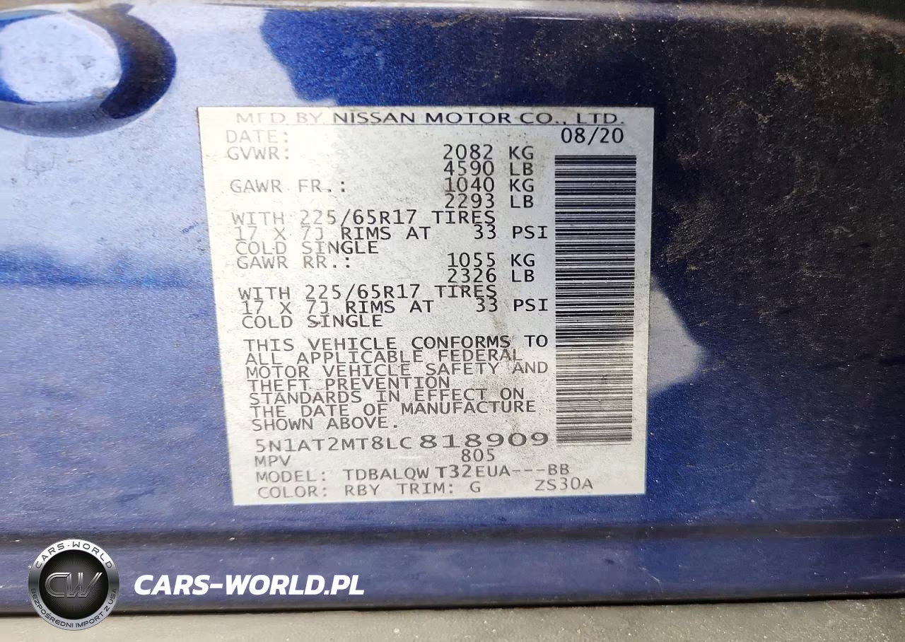 2020 Nissan Rogue Sv VIN:5N1AT2MT8LC818909 - 14