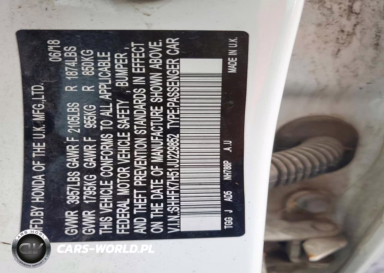 2018 Honda Civic Ex VIN:SHHFK7H51JU229852 - 13