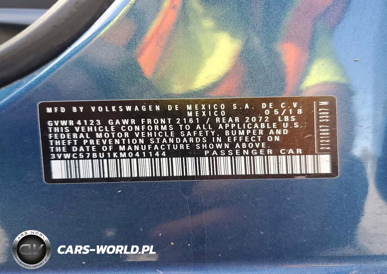 2019 Volkswagen Jetta S VIN:3VWC57BU1KM041144 - 12
