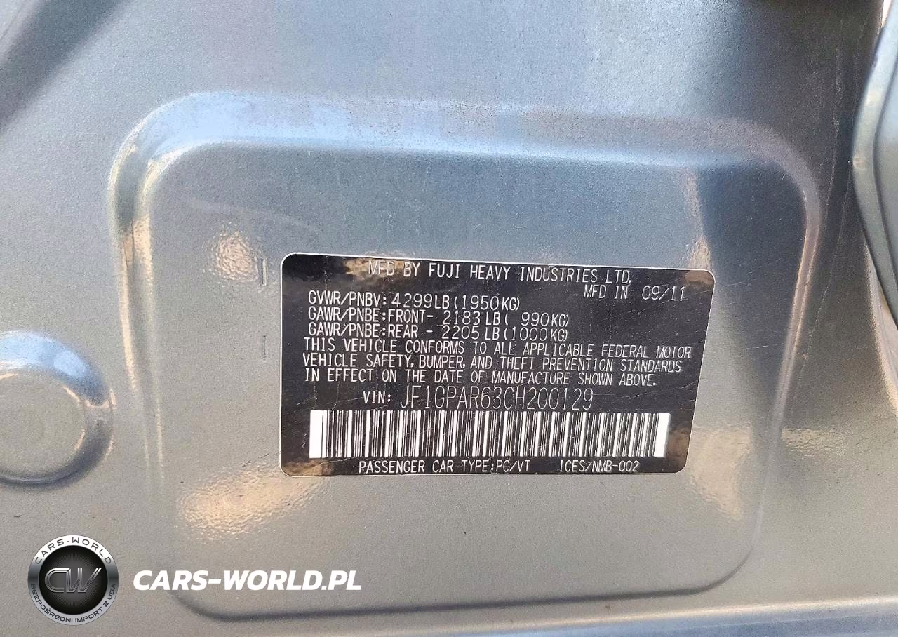 2012 Subaru Impreza Sport Limited VIN:JF1GPAR63CH200129 - 14