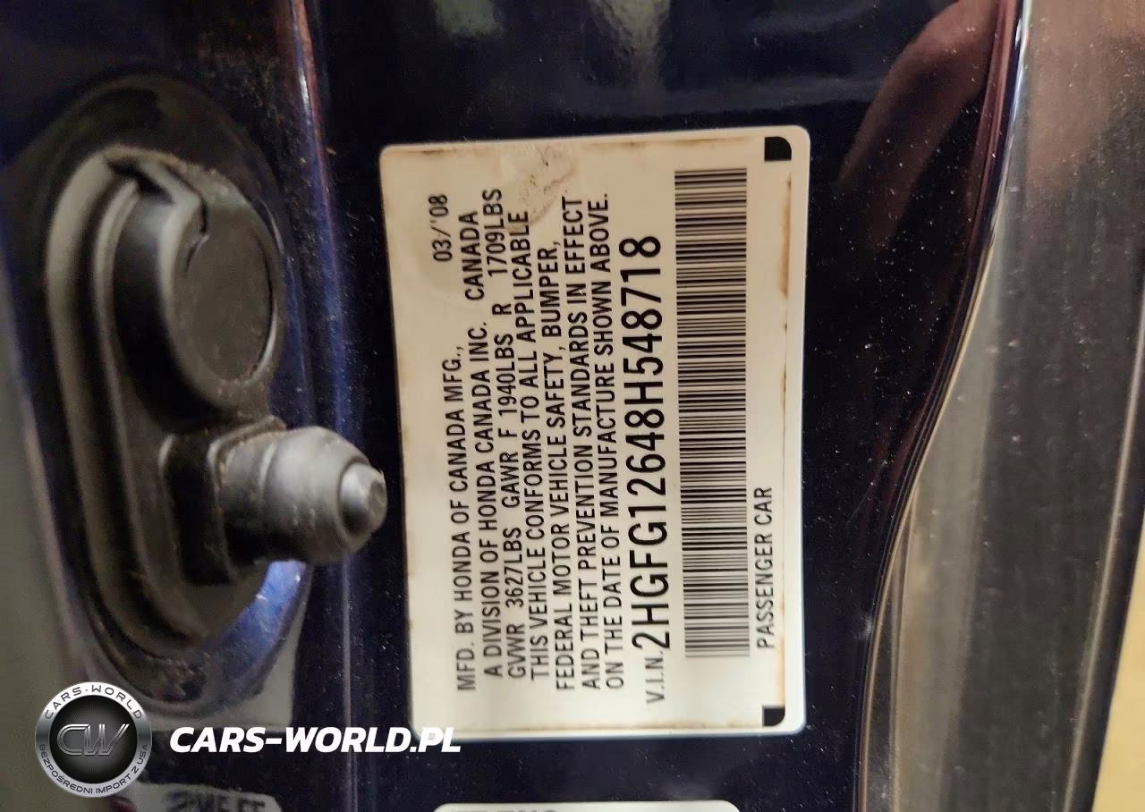 2008 Honda Civic Lx VIN:2HGFG12648H548718 - 13