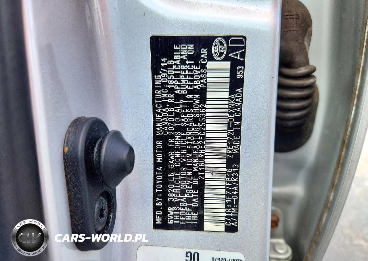 2015 Toyota Corolla Le VIN:2T1BURHE2FC255362 - 12