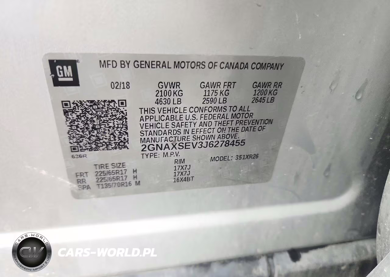 2018 Chevrolet Equinox Lt VIN:2GNAXSEV3J6278455 - 13