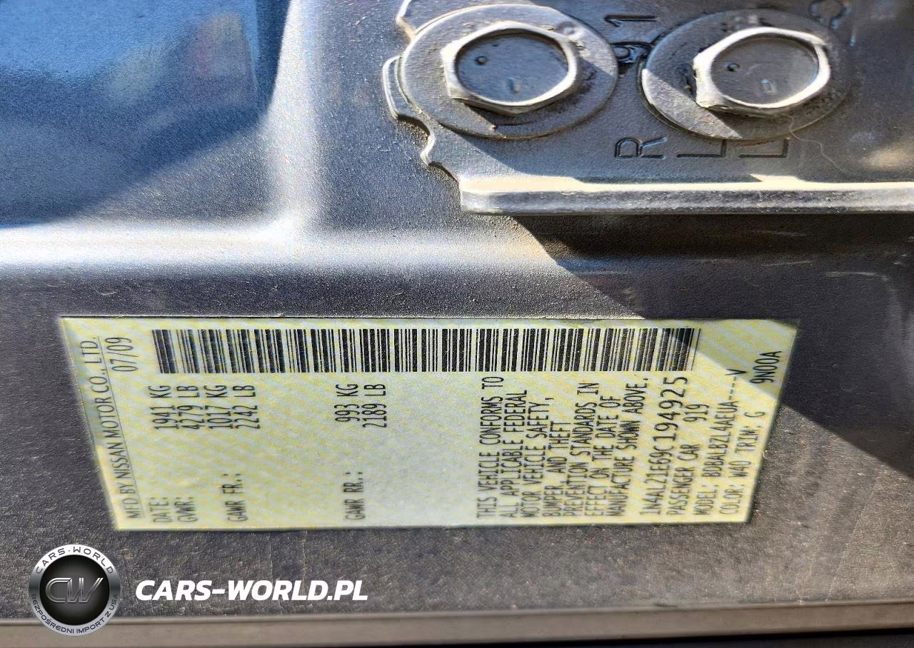 2009 Nissan Altima 2.5 VIN:1N4AL21E69C194925 - 12