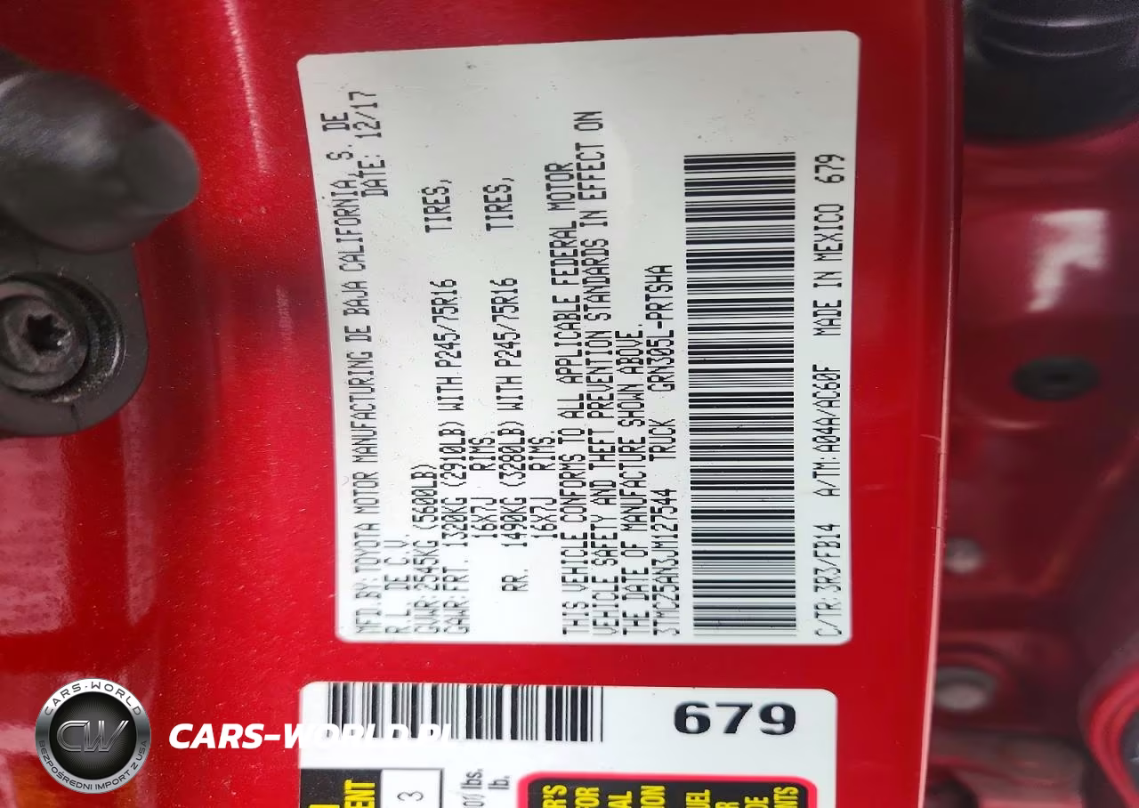 2018 Toyota Tacoma Sr V6 VIN:3TMCZ5AN3JM127544 - 12
