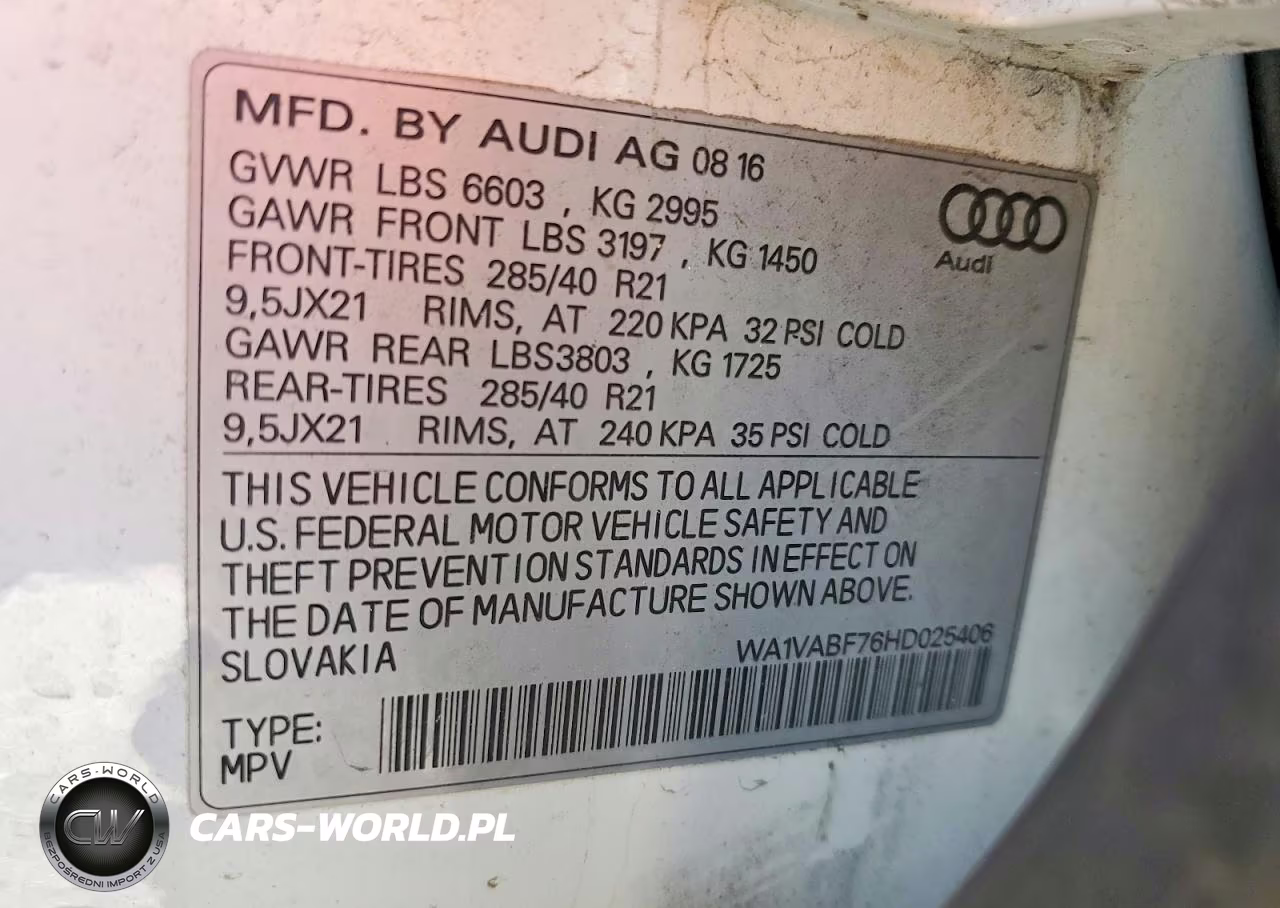 2017 Audi Q7 Prestige VIN:WA1VABF76HD025406 - 13