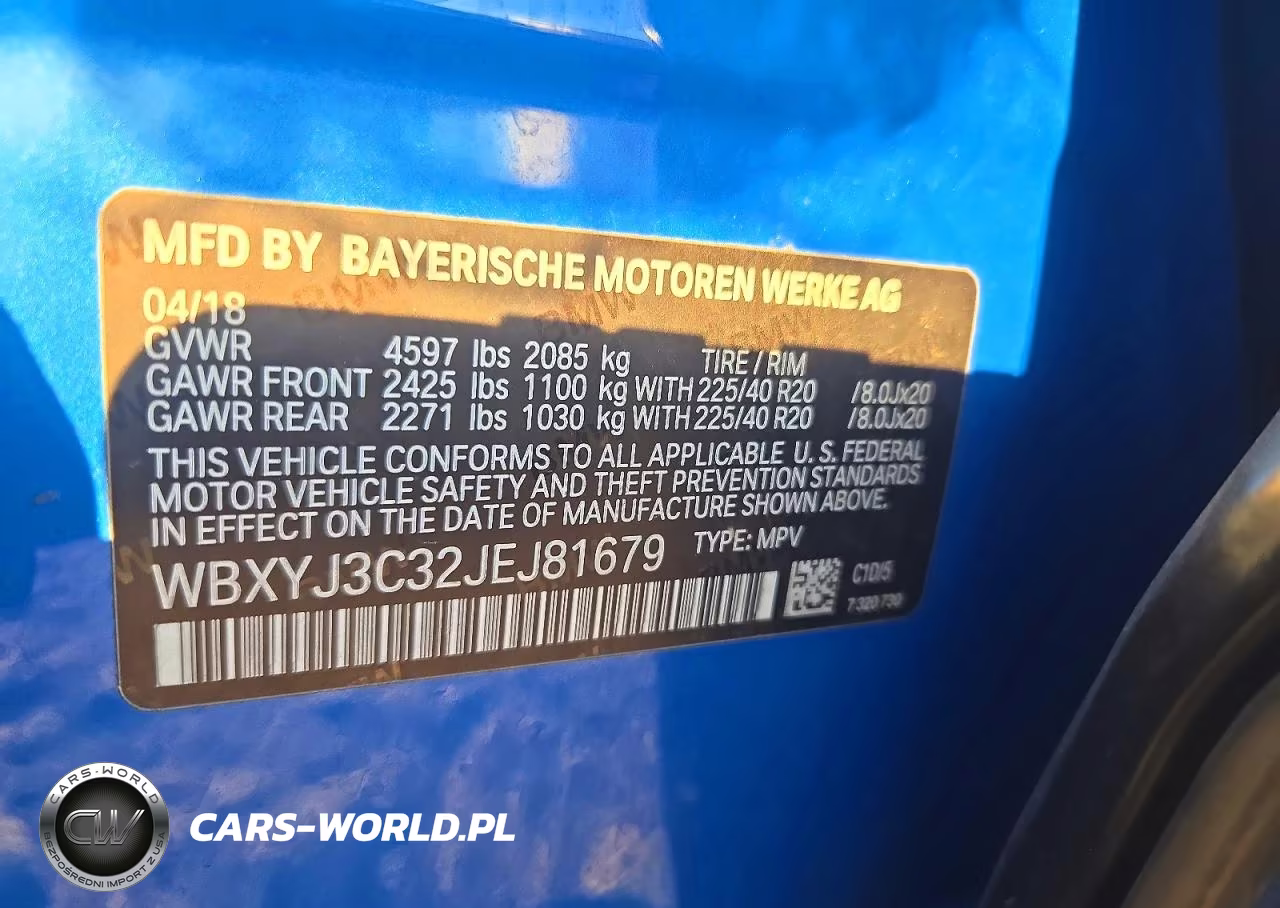 2018 BMW X2 Sdrive28I VIN:WBXYJ3C32JEJ81679 - 13