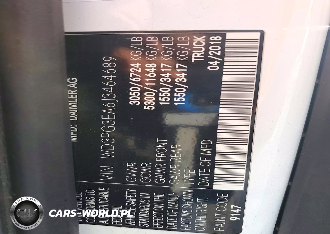 2018 Mercedes-Benz Metris Delivery Van VIN:WD3PG3EA6J3464689 - 14