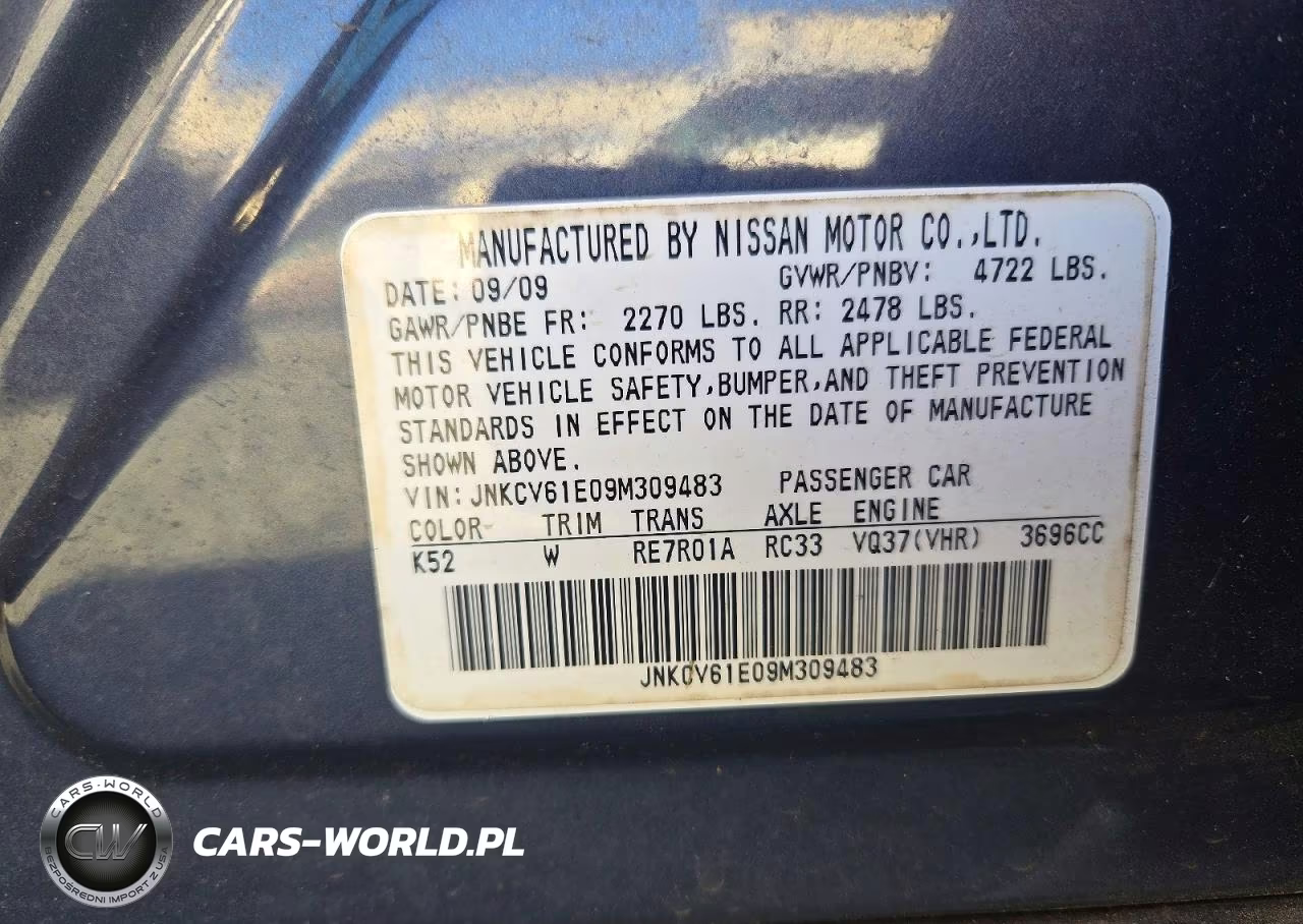 2009 Infiniti G37 Sedan Base VIN:JNKCV61E09M309483 - 13