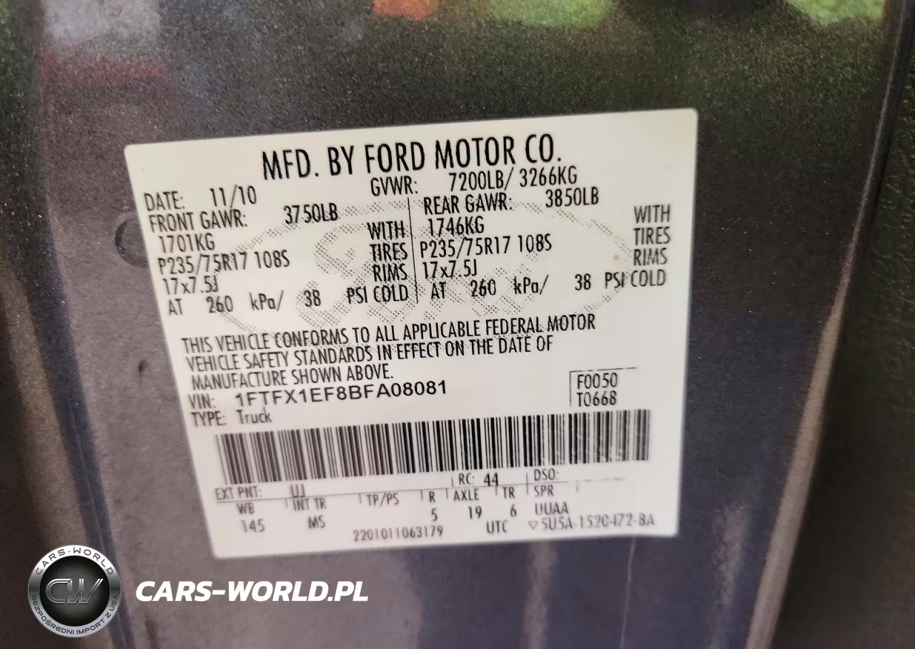 2011 Ford F150 Super Cab VIN:1FTFX1EF8BFA08081 - 12
