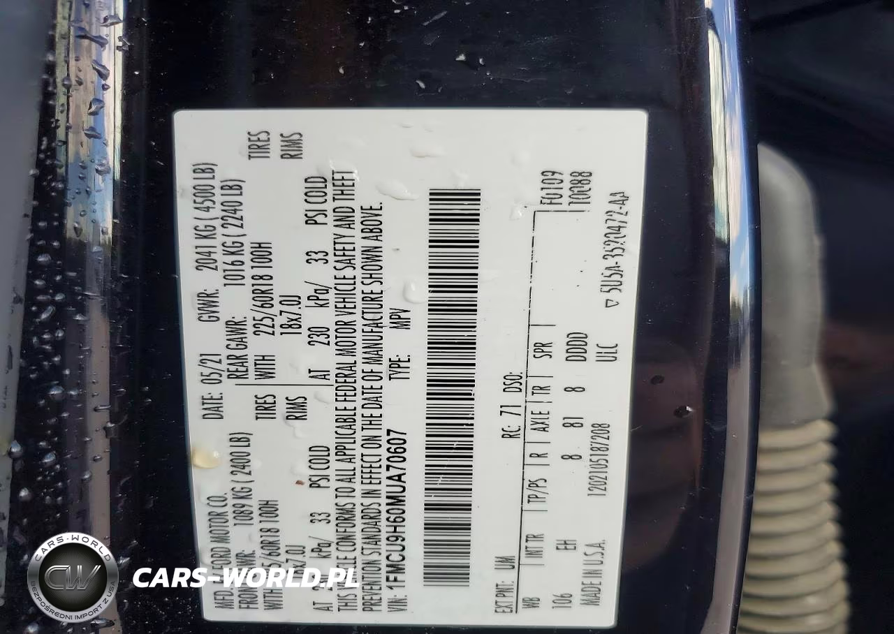 2021 Ford Escape Sel VIN:1FMCU9H60MUA70607 - 13