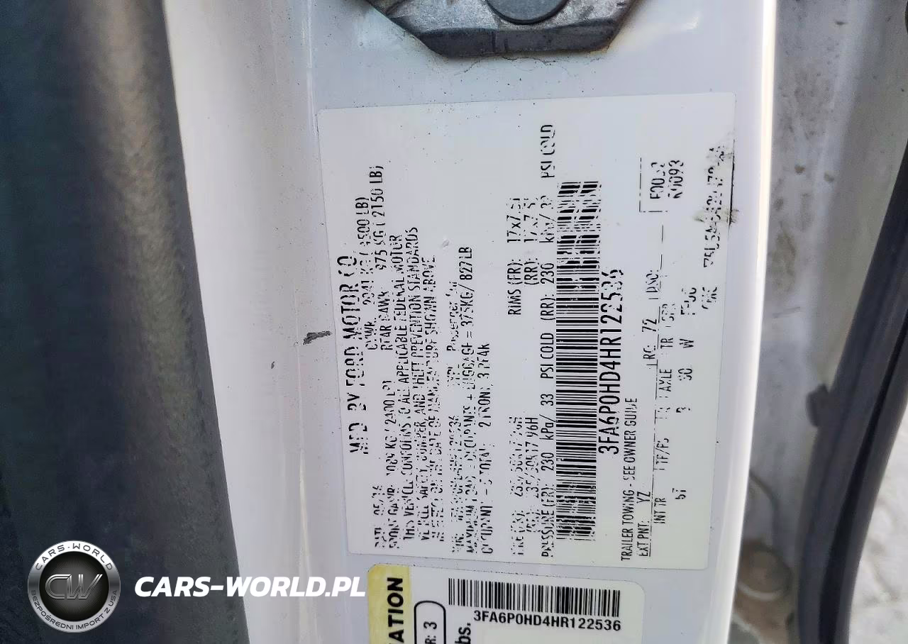 2017 Ford Fusion Se VIN:3FA6P0HD4HR122536 - 12