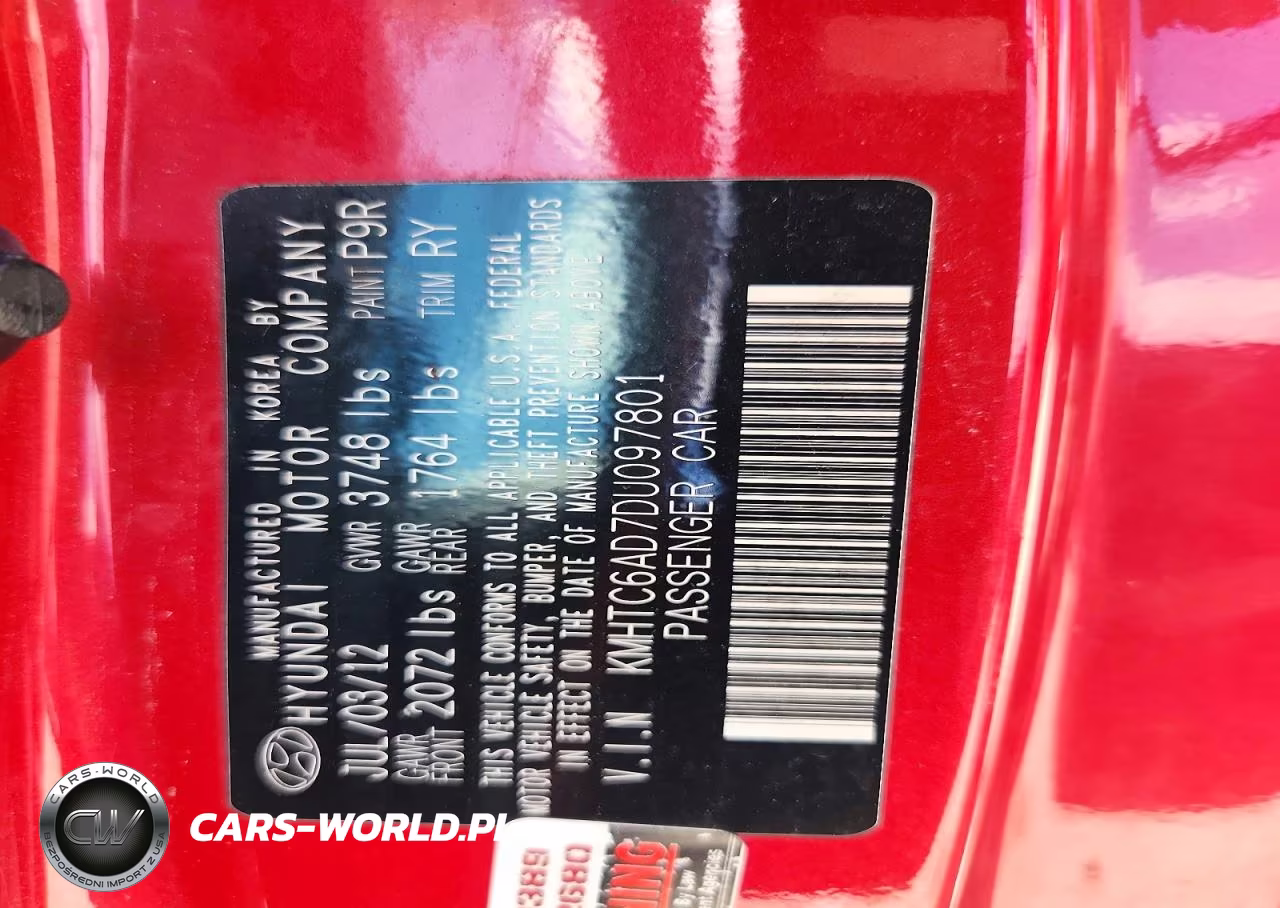 2013 Hyundai Veloster Base VIN:KMHTC6AD7DU097801 - 12