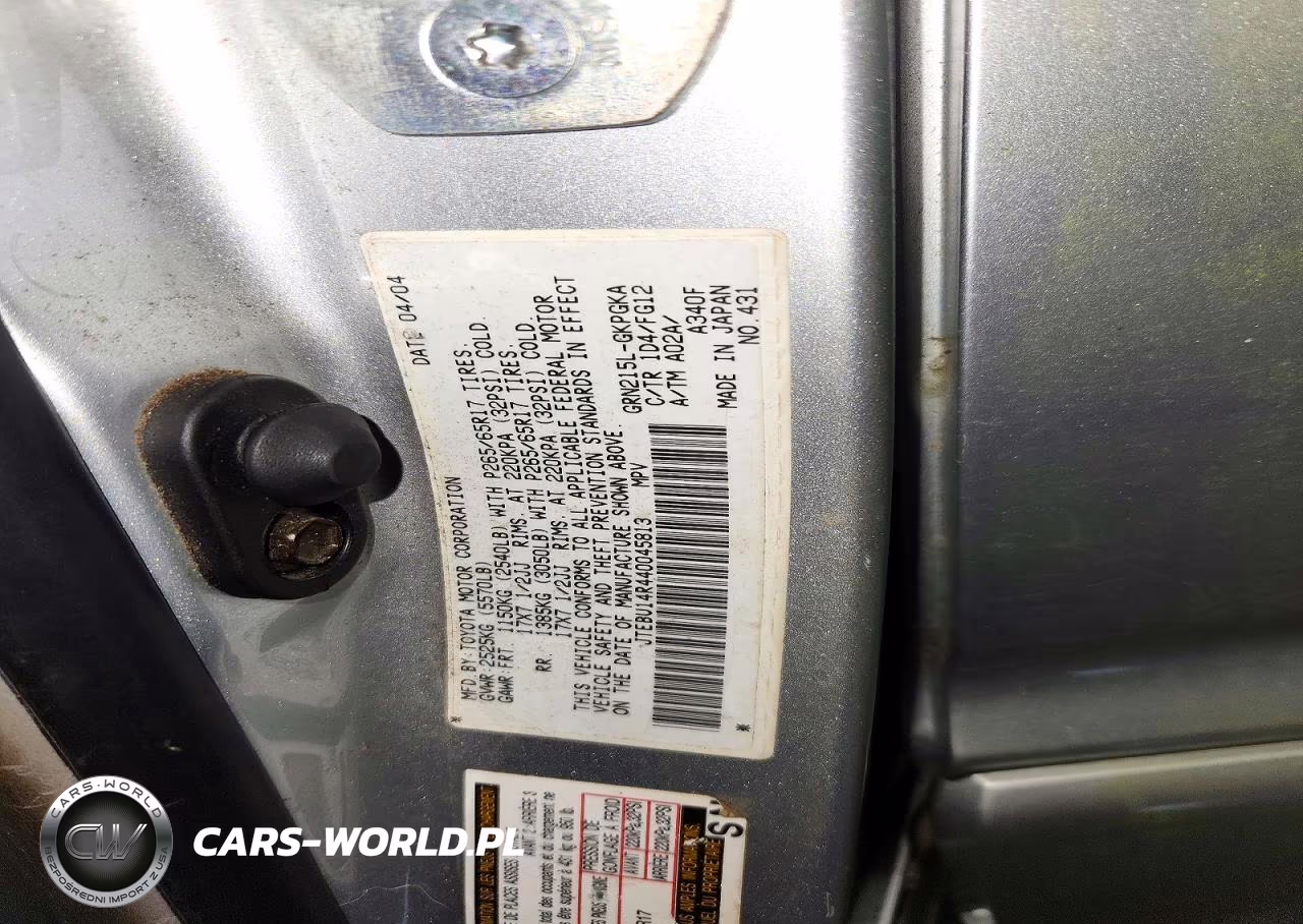 2004 Toyota 4Runner Sr5 VIN:JTEBU14R440045813 - 13