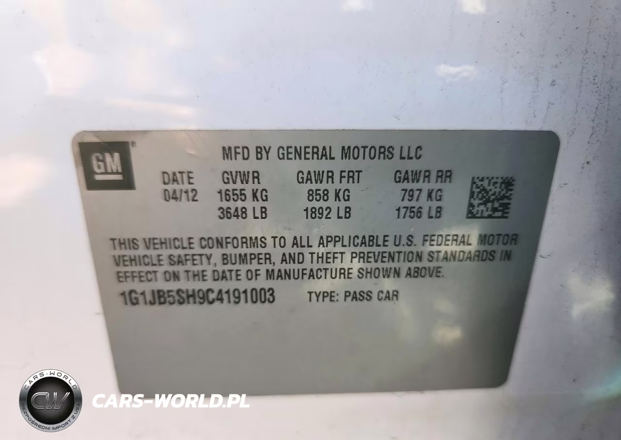 2012 Chevrolet Sonic Ls VIN:1G1JB5SH9C4191003 - 13