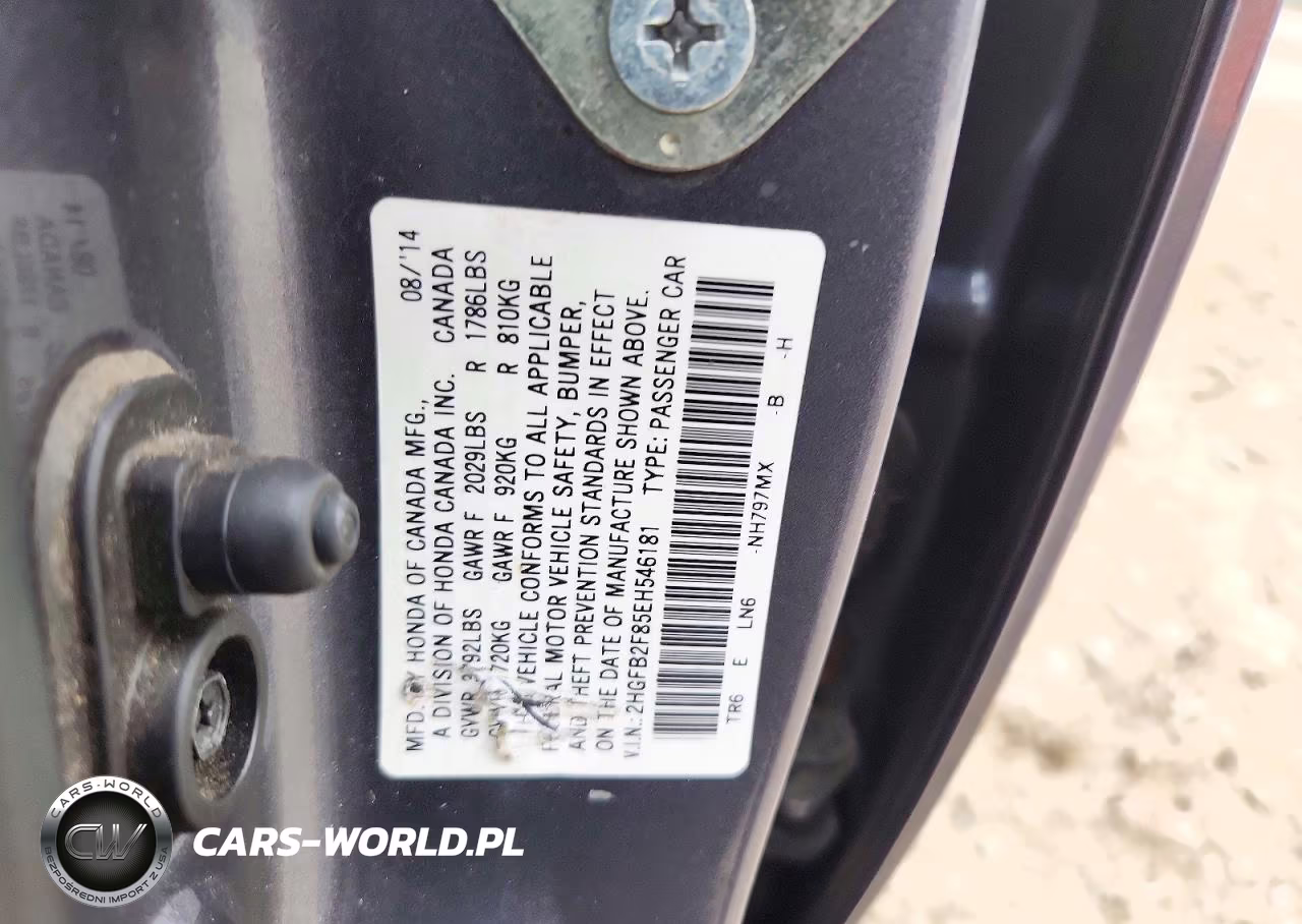 2014 Honda Civic Ex VIN:2HGFB2F85EH546181 - 12