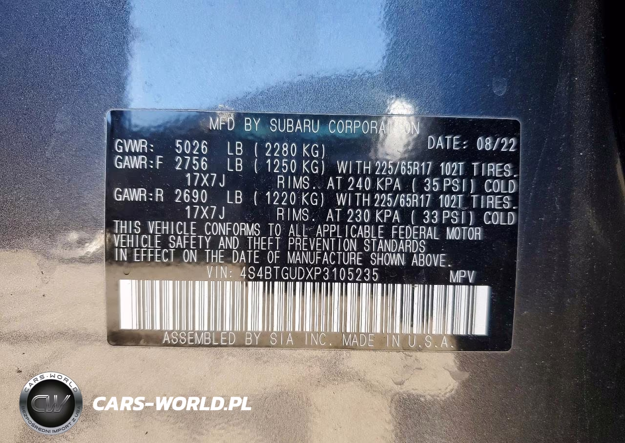 2023 Subaru Outback Wilderness VIN:4S4BTGUDXP3105235 - 13
