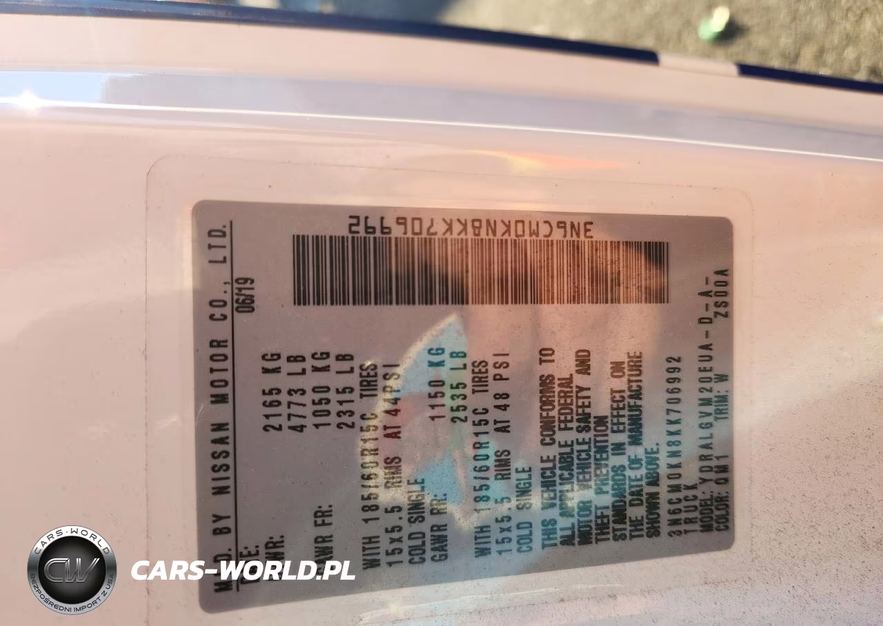2019 Nissan Nv200 Sv VIN:3N6CM0KN8KK706992 - 13