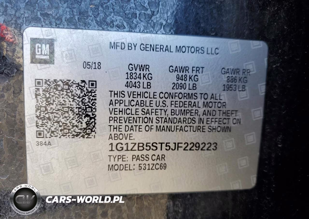 2018 Chevrolet Malibu Ls VIN:1G1ZB5ST5JF229223 - 12