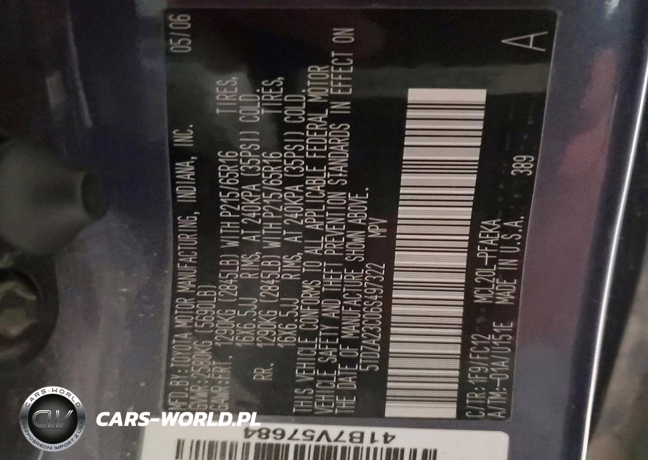 2006 Toyota Sienna Le 7 Passenger VIN:5TDZA23C06S497322 - 13